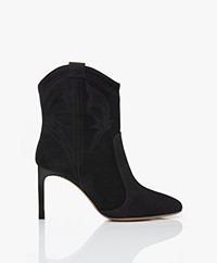 ba&sh Caitlin Suede Ankle Boots - Navy