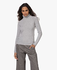 Belluna Italiani Wool Blend Turtleneck Sweater - Ash