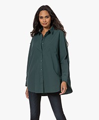 Denham Olivia Oversized Shirt - Deep Teal Green