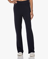 Woman by Earn Aiden Full-rib Viscose Blend Loose-fit Pants - Navy