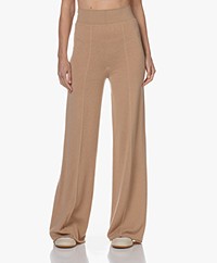 LaSalle Wool-Cashmere Knitted Pants - Camel
