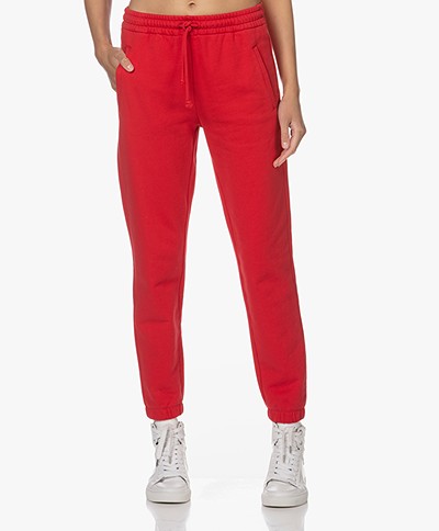Drykorn Once French Terry Cotton Sweatpants - Red