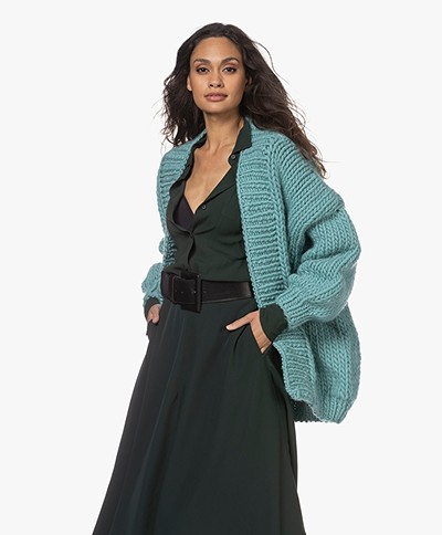 I Love Mr Mittens The Cardigan Open Cardigan - Teal