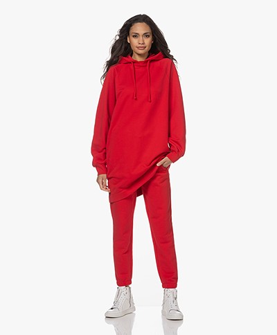 Drykorn Kelenia Lange Capuchon Sweater - Rood 