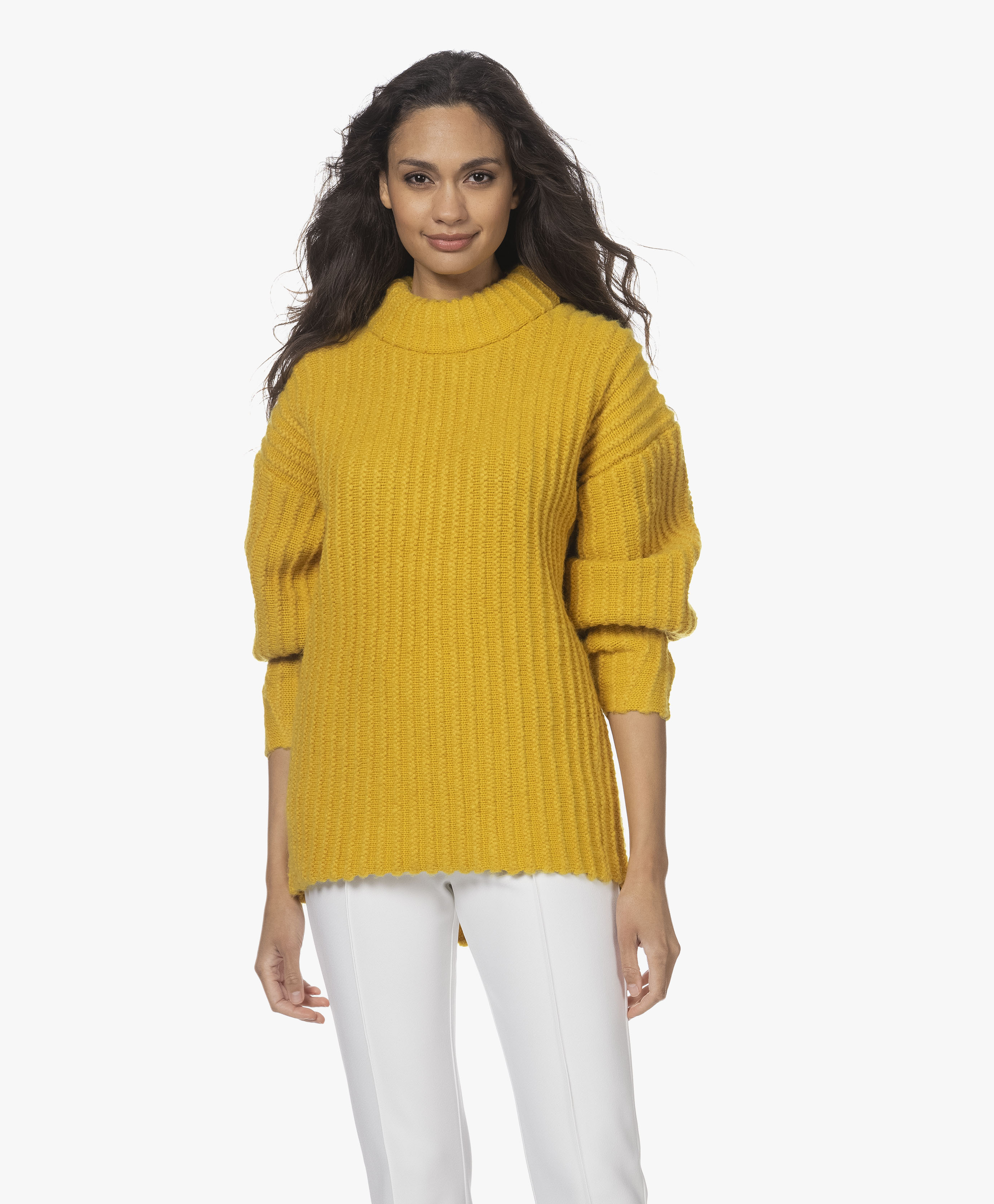 wool blend turtleneck sweater