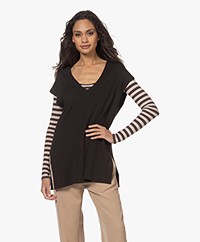 Drykorn Beolia Wool Blend Sleeveless V-neck Sweater - Mahogany