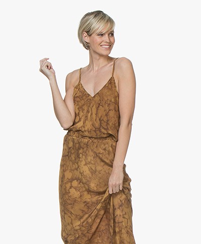 Mes Demoiselles Muse Pure Silk Top - Ocre 