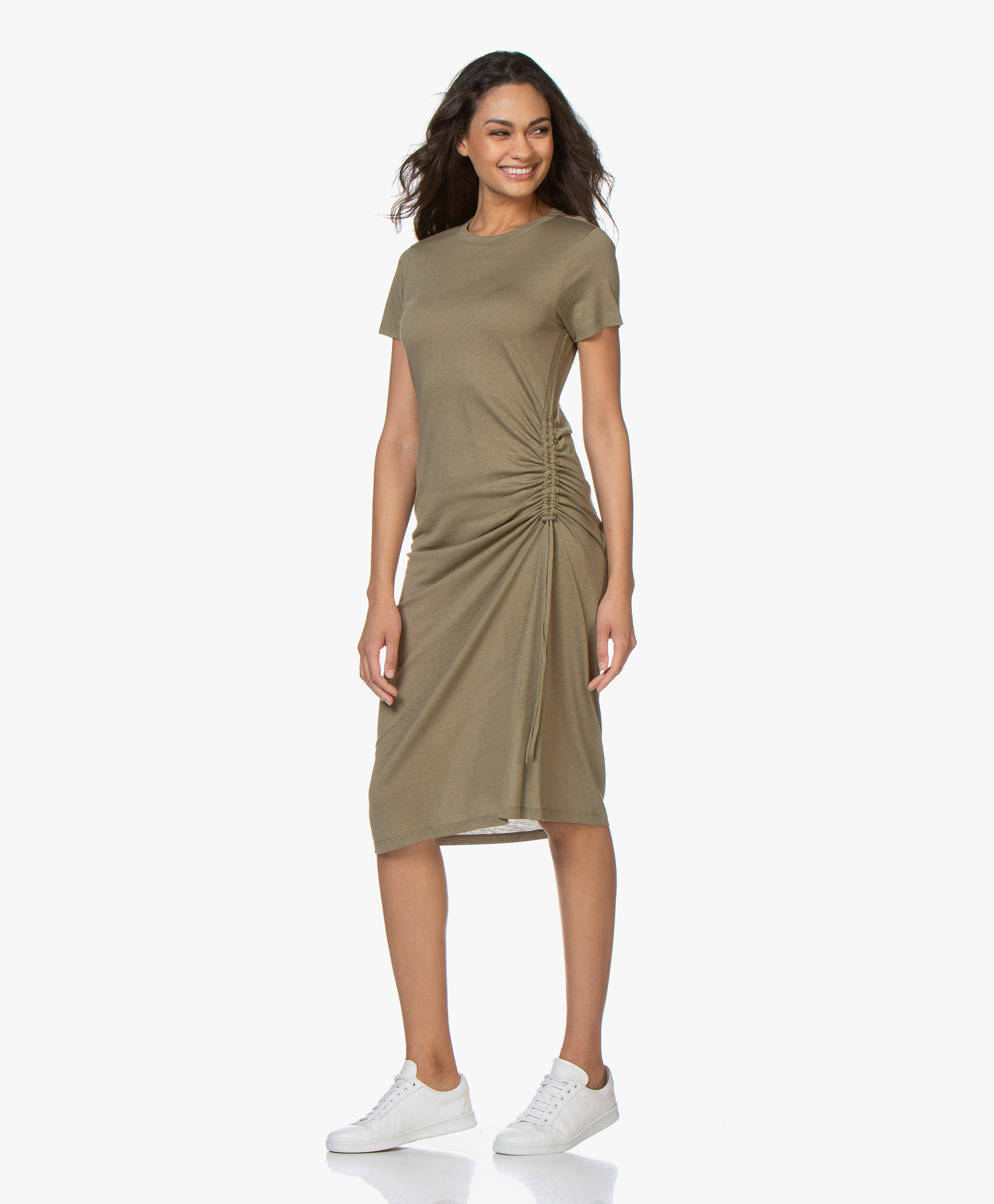 olive t shirt dress