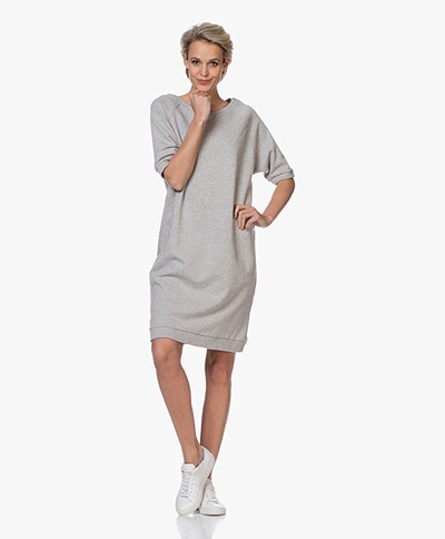 by-bar Lena French Terry Sweater Dress - Grey Melange