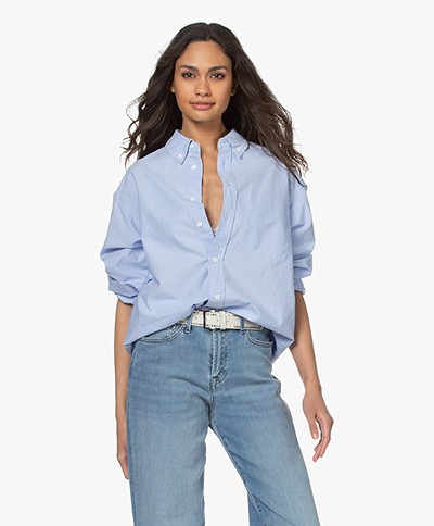 American Vintage Leslie Cotton Shirt - Light Blue
