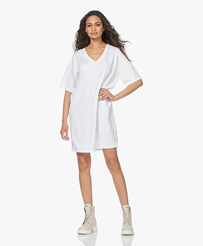 Drykorn Kabelle Lyocell Blend T-shirt Dress - White