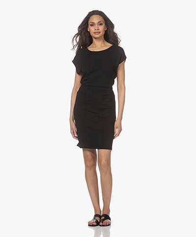Majestic Filatures French Soft Touch Jersey Dress - Black