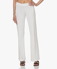 KYRA Clarisse Knitted Viscose Blend Pull-on Pants - Warm White