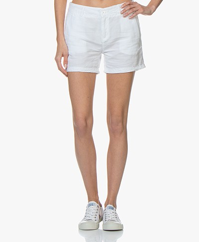 BRAEZ Linen Blend Shorts - White