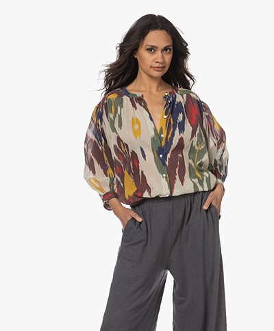 by-bar Lucy Voile Indikat Print Blouse - Multi-color