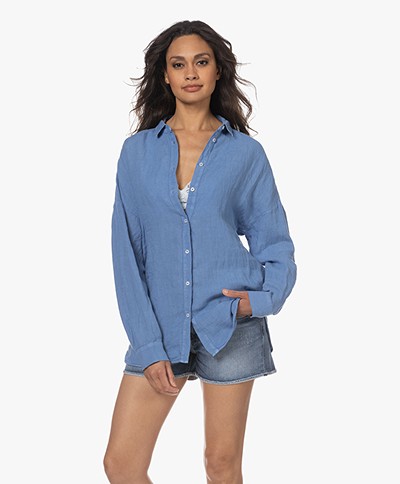 Josephine & Co Lydian Linen Shirt - French Blue