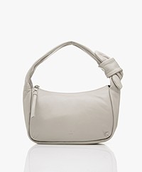 IRO Noue Leather Shoulder Bag - Pearl Grey