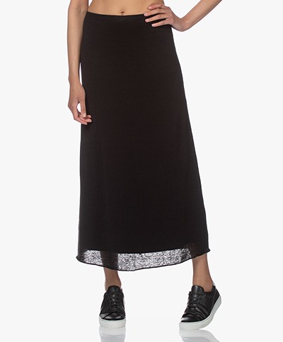 Filippa K Hilary Knitted Linen Skirt - Black