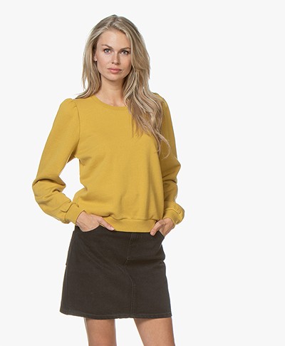 by-bar Nikki Katoenen Sweater - Mustard