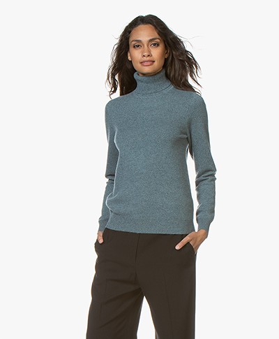 Repeat Cashmere Fine Knitted Turtleneck Pullover - Lake