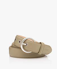 Closed Leren Riem - Green Bark