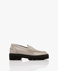 Closed Chunky Leather Loafers - Deep Fog