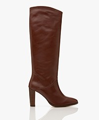 Vanessa Bruno High Leather Boots - Acajou