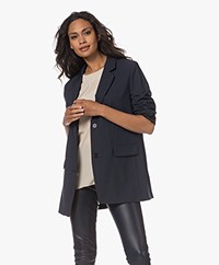 Closed Lola Oversized Scheerwolmix Blazer - Dark Night