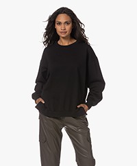 Neeve The Sara Sweatshirt met Zijsplitten - Zwart