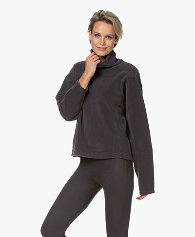 Filippa K Soft Sport Fleece Turtleneck Sweater - Coal