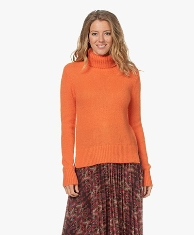 KYRA Skyler Mohair and Wool Blend Sweater - Warm Orange