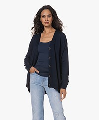 Woman by Earn Amelie Oversized Buttoned Cardigan - Navy