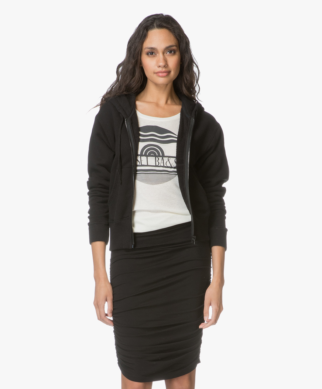 james perse black hoodie