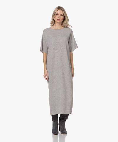 extreme cashmere N°196 Teedress Cashmere Dress - Grey
