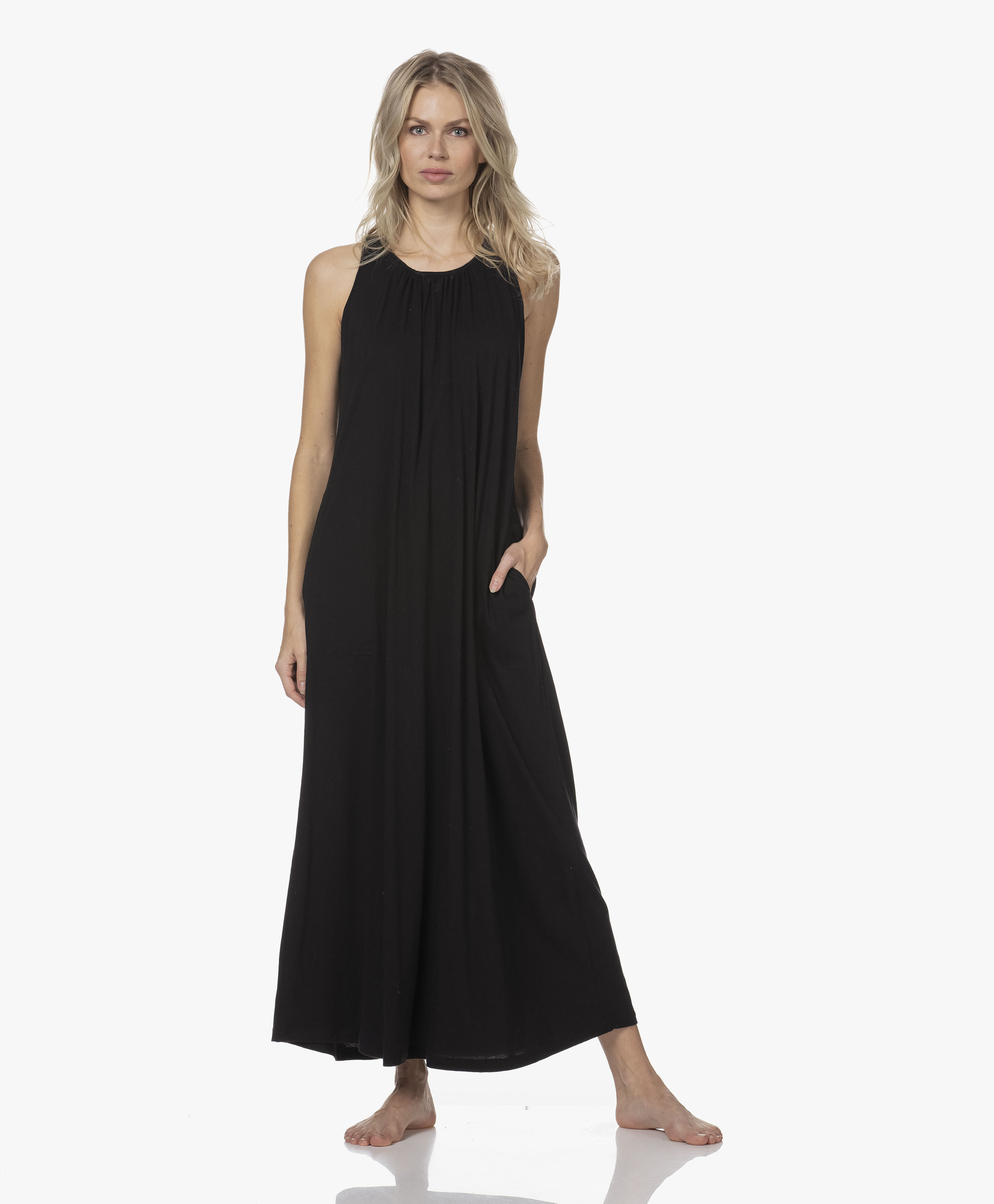 black cotton nightgown