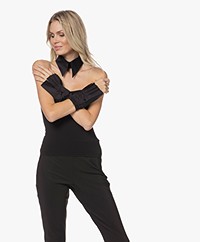 Woman by Earn Cotton Blend Pleated Cuffs - Black