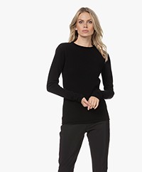 Woman by Earn Funny Merino Wool Sweater - Black