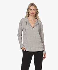 Calvin Klein Rib Jersey Capuchontrui - Grijs Mêlee