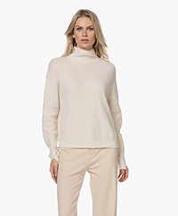 Josephine & Co Nanette Rib Knitted Turtleneck Sweater - Off-white