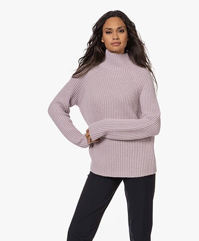 Drykorn Arwen Rib Turtleneck Sweater - Lilac