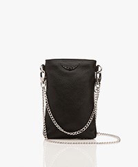 Zadig & Voltaire Rock Leather Phone Pouch - Black