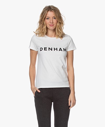 Denham Arrow Logo T-shirt - White/Black