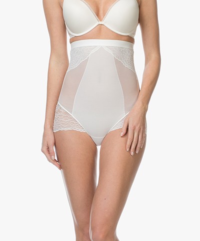 SPANX® Spotlight on Lace High-Waisted Brief - Clean White