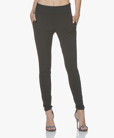 Woman By Earn Amber Tech Jersey Pants - Dark Grey