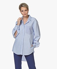Joseph Gibson Oversized Striped Shirt - Blue