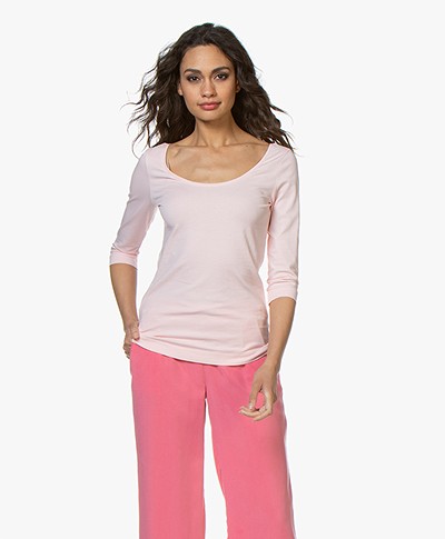 Josephine & Co Cher T-Shirt with Cropped Sleeves - Light Pink