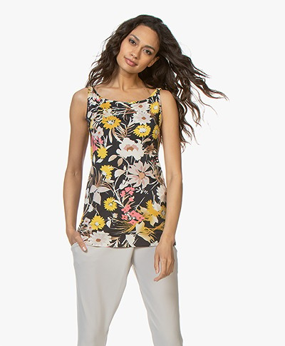 no man's land Viscose Jersey Floral Printed Top - Buttercup