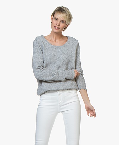Sibin/Linnebjerg Melfi Sweater with Cashmere - Sweat grey