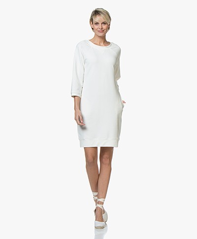 no man's land Sweater Dress with Cropped Sleeves - Ivory