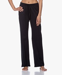 HANRO Cotton Deluxe Jersey Pajama Pants - Black